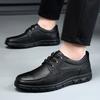 Men Genuine Leather Casual Shoes Soft Sole Walking Shoes Luxury Brand Middle-aged Old Man Dad Lightweight Loafers Shoes