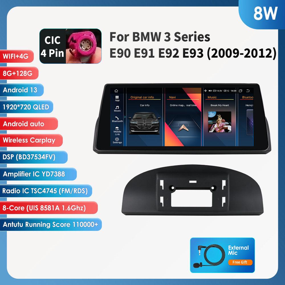 OSSURET Android 13 10,25-дюймовые автомобильные интеллектуальные системы 2 Din Wireless Carplay Android Auto для BMW 3 серии E90 E91 E92 E93(2009-2012)CIC стерео RDS