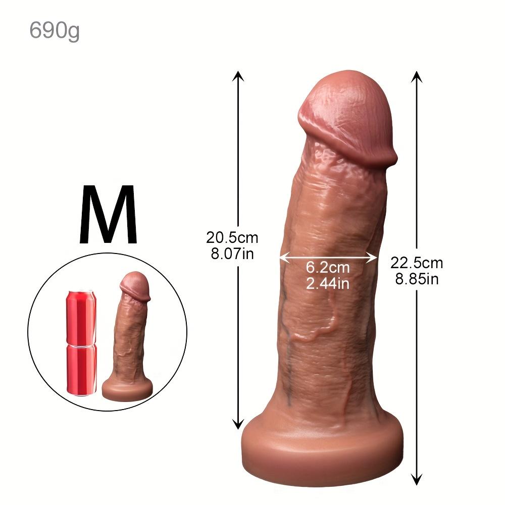 XXL 33СМ Супер Толстый и Длинный Реалистичный Пенис | Огромный Дилдо из Жидкого Силикона с Мощной Присоской | Мягкий Двухслойный Мастурбатор для Женщин