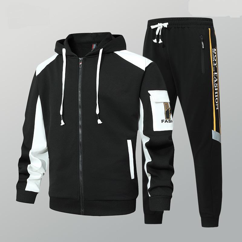 Полая версия Спортивная одежда и стиль Верхняя куртка Может добавить Молодежная одежда для мальчиков Групповая одежда Набор из двух предметов