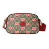 Gucci GG Apple Print Mini Crossbody Bag Beige Canvas Red Leather Gold Hardware Daily Use 574886-2EVDG-8646