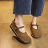 Fashion Women's Ethnic Loafers Women's Shoes Flat Shoes Mary Jane Elegant Retro Fashion Barefoot Comfortable Leather Splicing