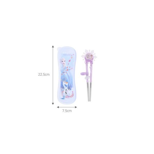 Lilpang Frozen 2 Snow Wing Stainless Steel Chopsticks + Case Set FRO6001, Mixed Colors, 1 Set