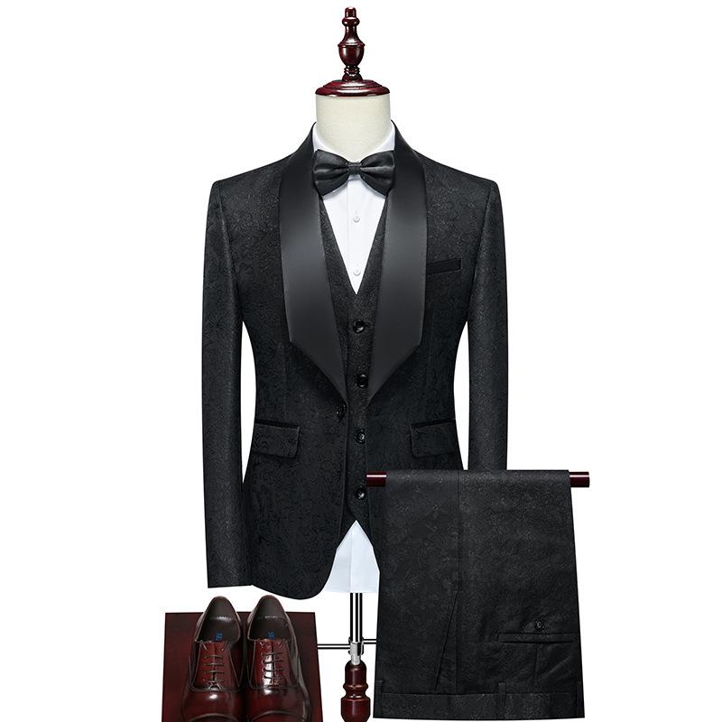 Men's Three-Piece Formal Suit for Evening or Wedding