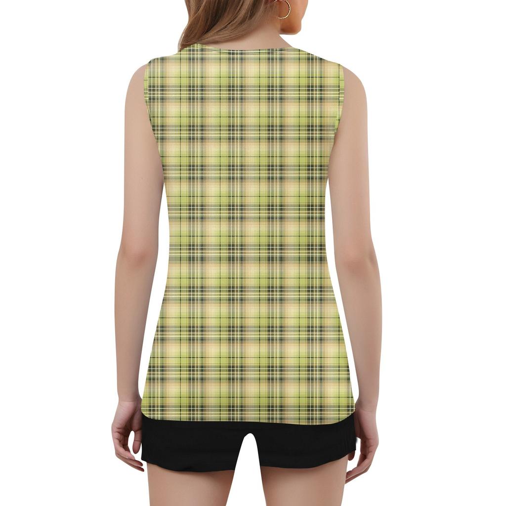 Womens Tank Top V Neck Basic Printed Casual Flowy Sleeveless Deep Side Cut Tops For Women