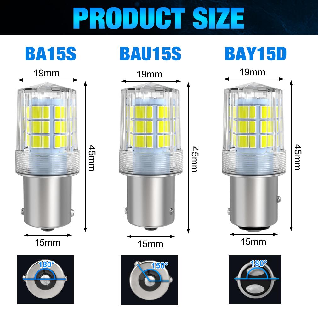 2 шт. P21/5 Вт светодиод 1157 высокая яркость автомобильный свет BAY15D 1156 P21W Ba15S лампа PY21W BAU15S 3030SMD автоматический реверс указатель поворота лампа тормоз белый желтый красный 12 В
