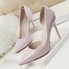 Fashion Simple Fine Heel 10.5cm High Heel Patent Leather Pointed Sexy Thin High Heel Single Shoe