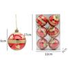Christmas Balls Set 6PCS 6cm - Xmas Tree Hanging Ornaments, Navidad Noel Natal Home Party New Year Decoration