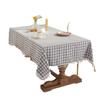 Серебристый цвет в клетку полиэстер бахрома скатерть геометрическая прямоугольная кофейный столик обеденный стол