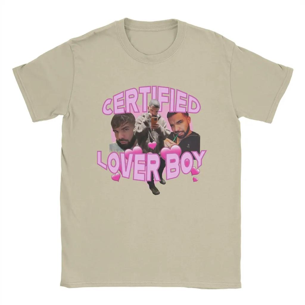 Fashion Drakes BBL Certified Lover Boy T-Shirts for Round Neck Pure Cotton T Shirt Short Sleeve Tee Shirt Summer Clothes