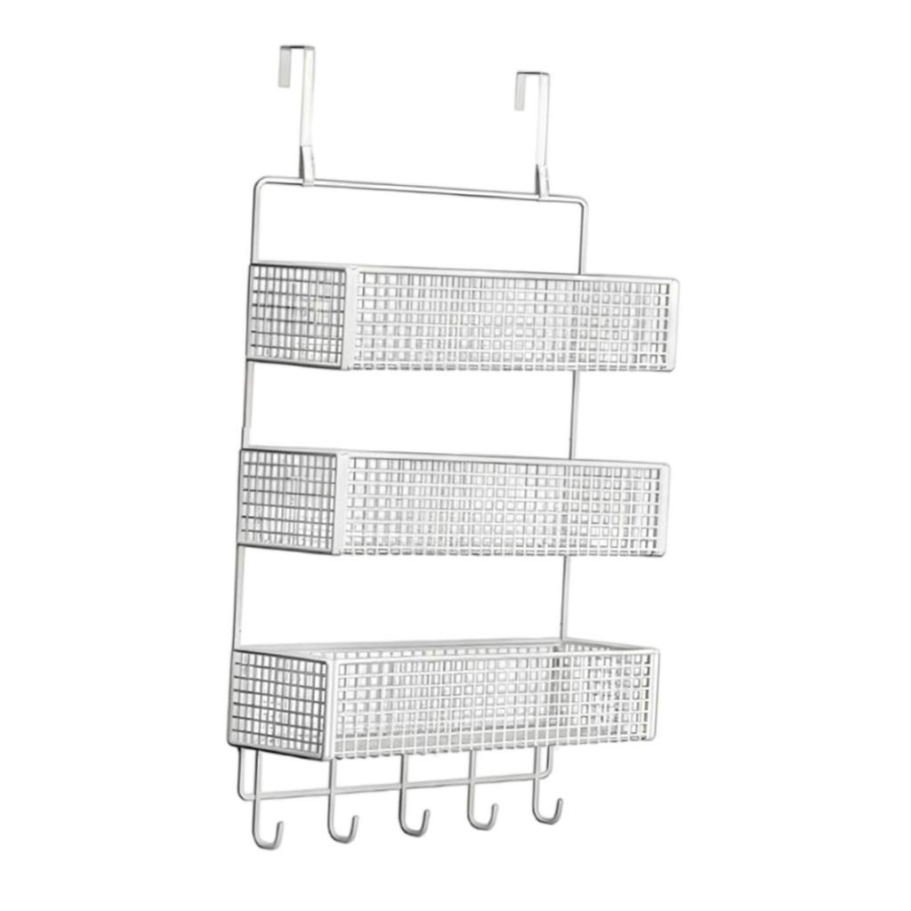 over The Door Organizer 3 Tier Hanging Storage Rack Home Decor Large Capacity Hanging Basket Wall Mounted Shelf for Bedroom