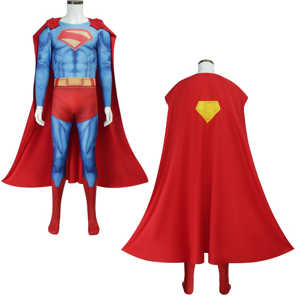 Cosplay superman heritage onesie cos suit men tights cape halloween show costume anime cosplay