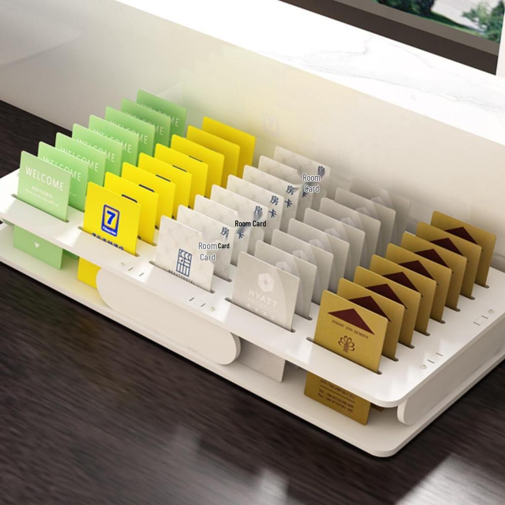 Органайзер-коробка для ключ-карт отеля и визиток с несколькими отделениями