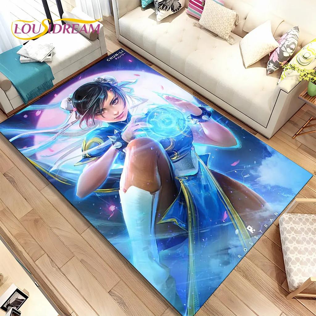 Коврик Street Fighter в стиле ретро, ​​коврик для геймера, коврик для гостиной, спальни, диван, коврик для украшения, детский нескользящий напольный коврик