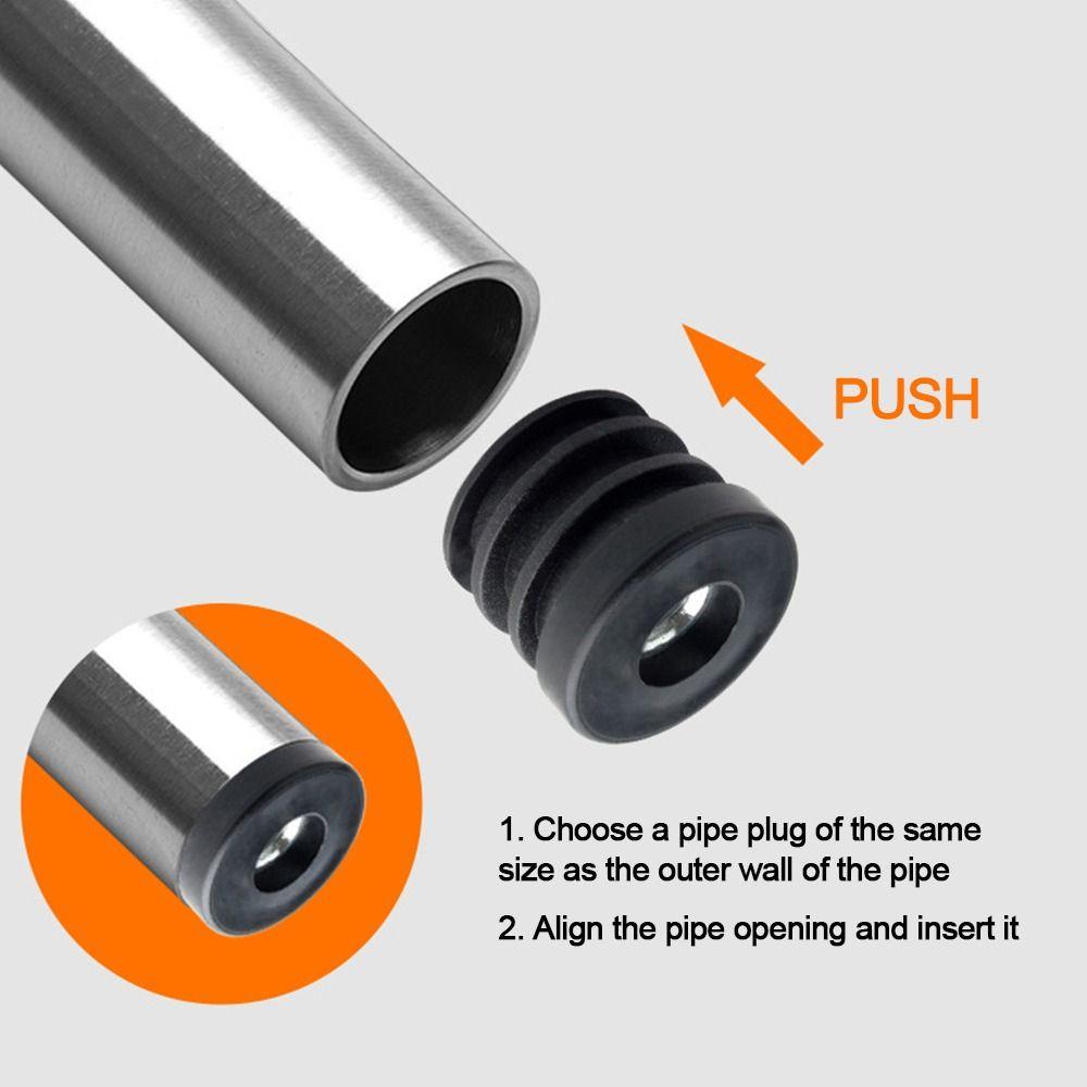 Plastic Pipe Inner Plug Black Furniture Adjustable Feet Dust Cover Nut Hole Plug Table Chair