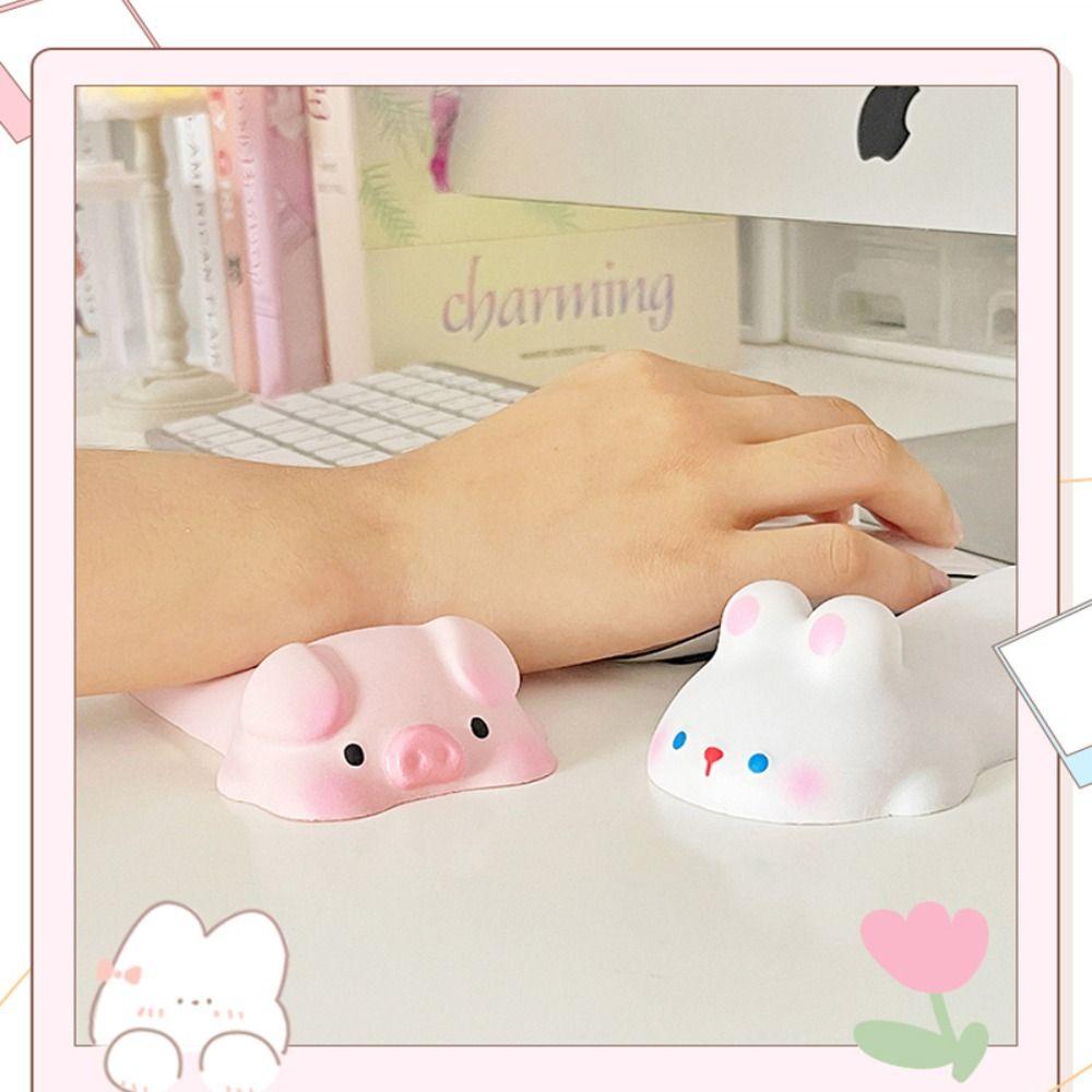 Коврик для мыши в форме животного с поддержкой из пены с памятью, медленно поднимающиеся мягкие игрушки, милая подставка для запястья, для стола