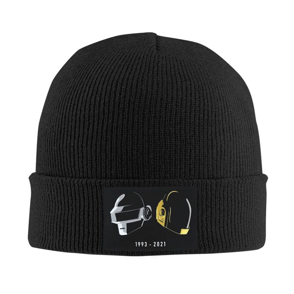 Daft Punk Electronic Music Band Tribute Helmet Art Warm Knitted Cap Bonnet Hat Autumn Winter Outdoor Beanies Hats for Unisex Women