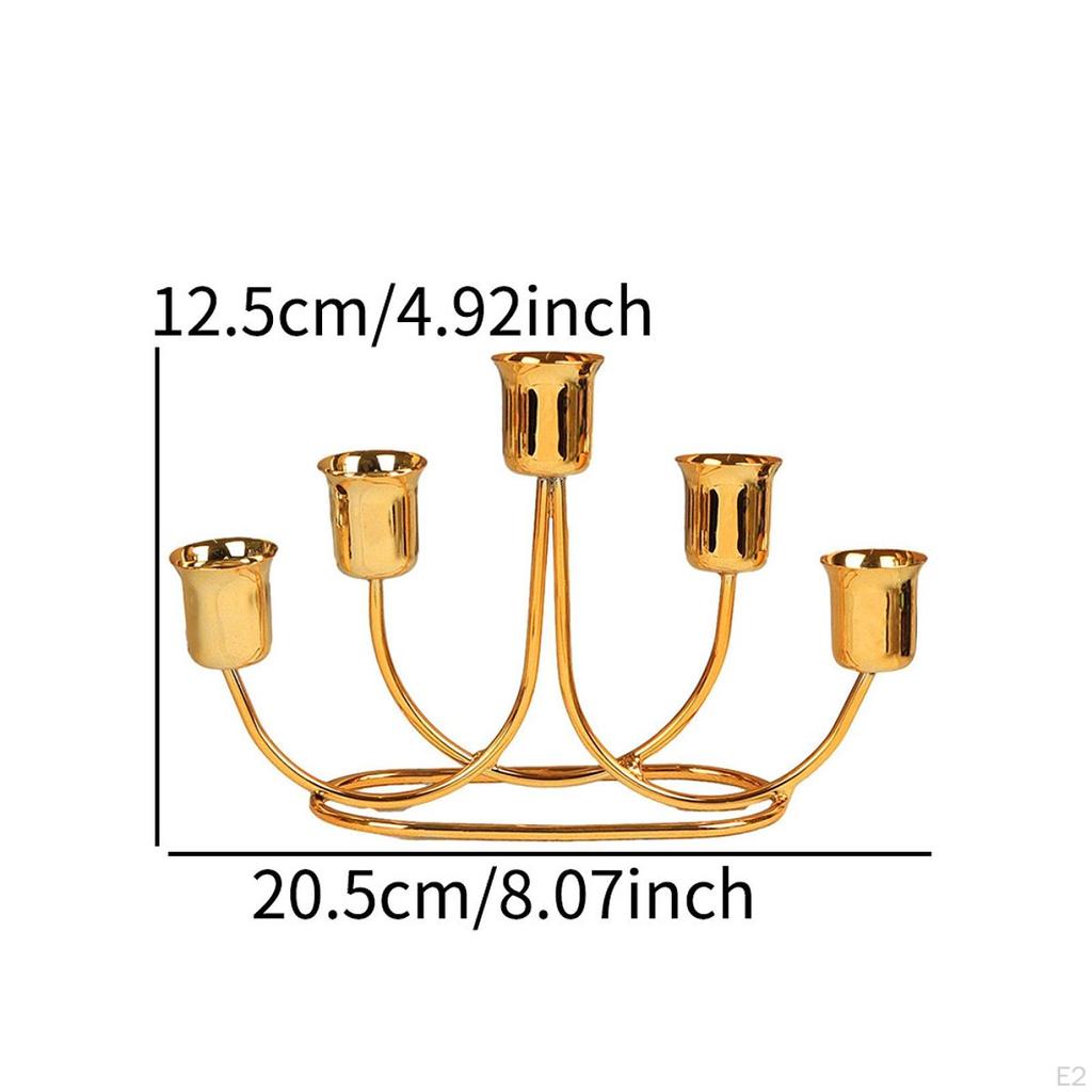 Candelabra Candle Holder Tapered Candles Festival Wedding Desk Centerpiece Decorative Iron