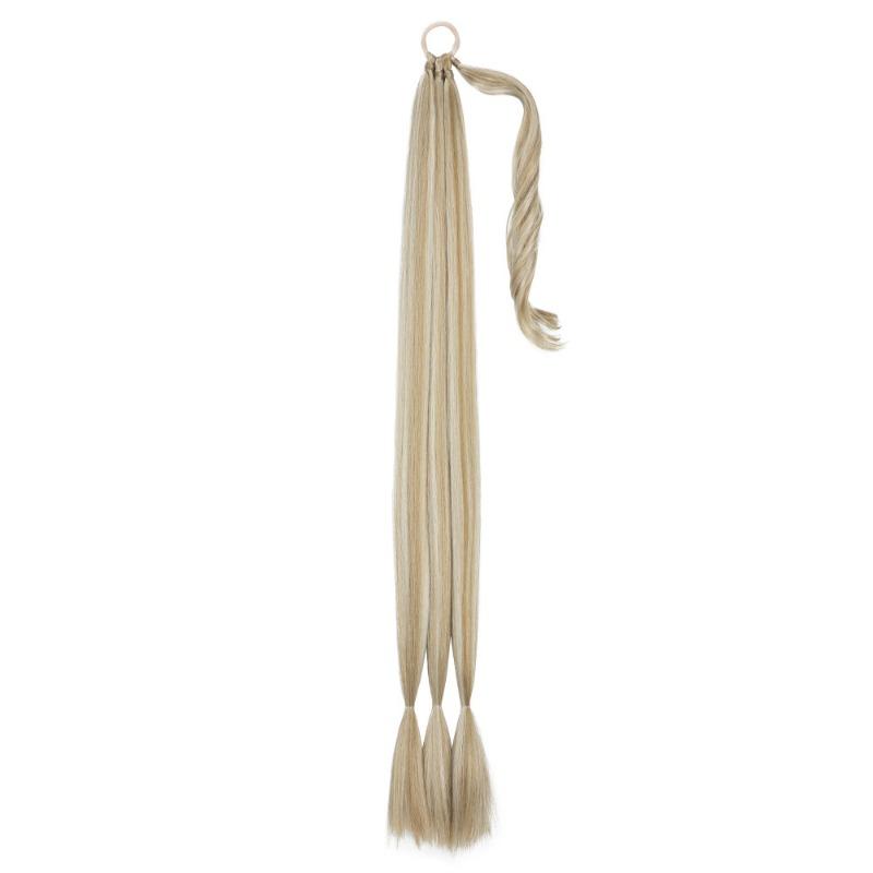 Ladies Wig Real Natural Ponytail Wig Braid Winding Hair Extension Ponytail Ponytailhair