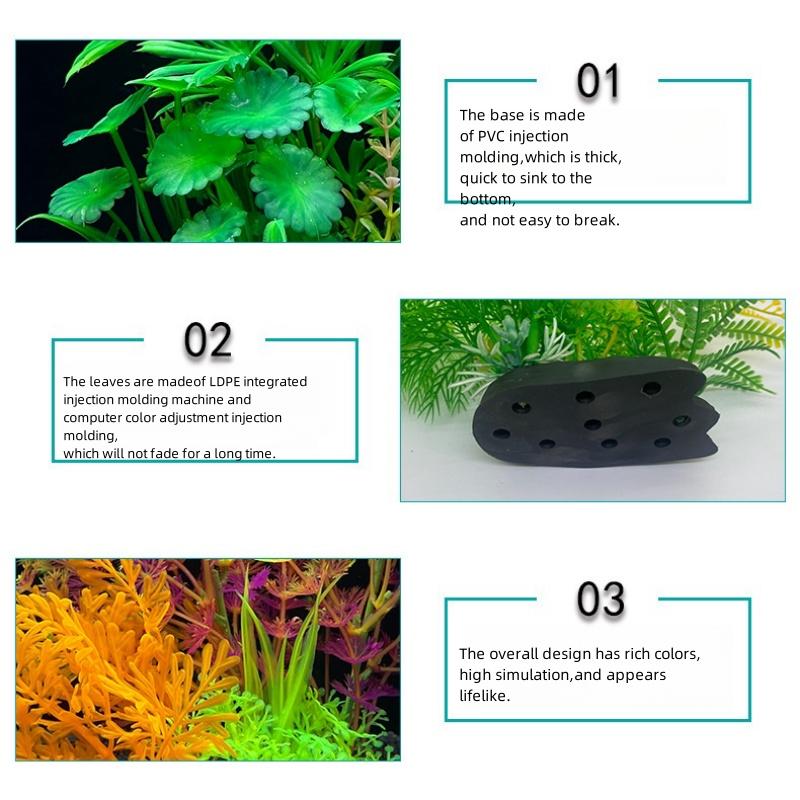New Artificial Aquarium Decorative Grass Simulation Plant Fish Tank DIY Decoration Simulation Water Grass Combination
