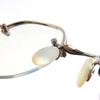 Excellent 10 eyevan Glasses no.6 2 44-1G Silver gold 18K mens Used