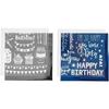Metallic Transfer Paper and Adhesive Designs Set Birthday - 15 X 15 Cm - 4 Pcs