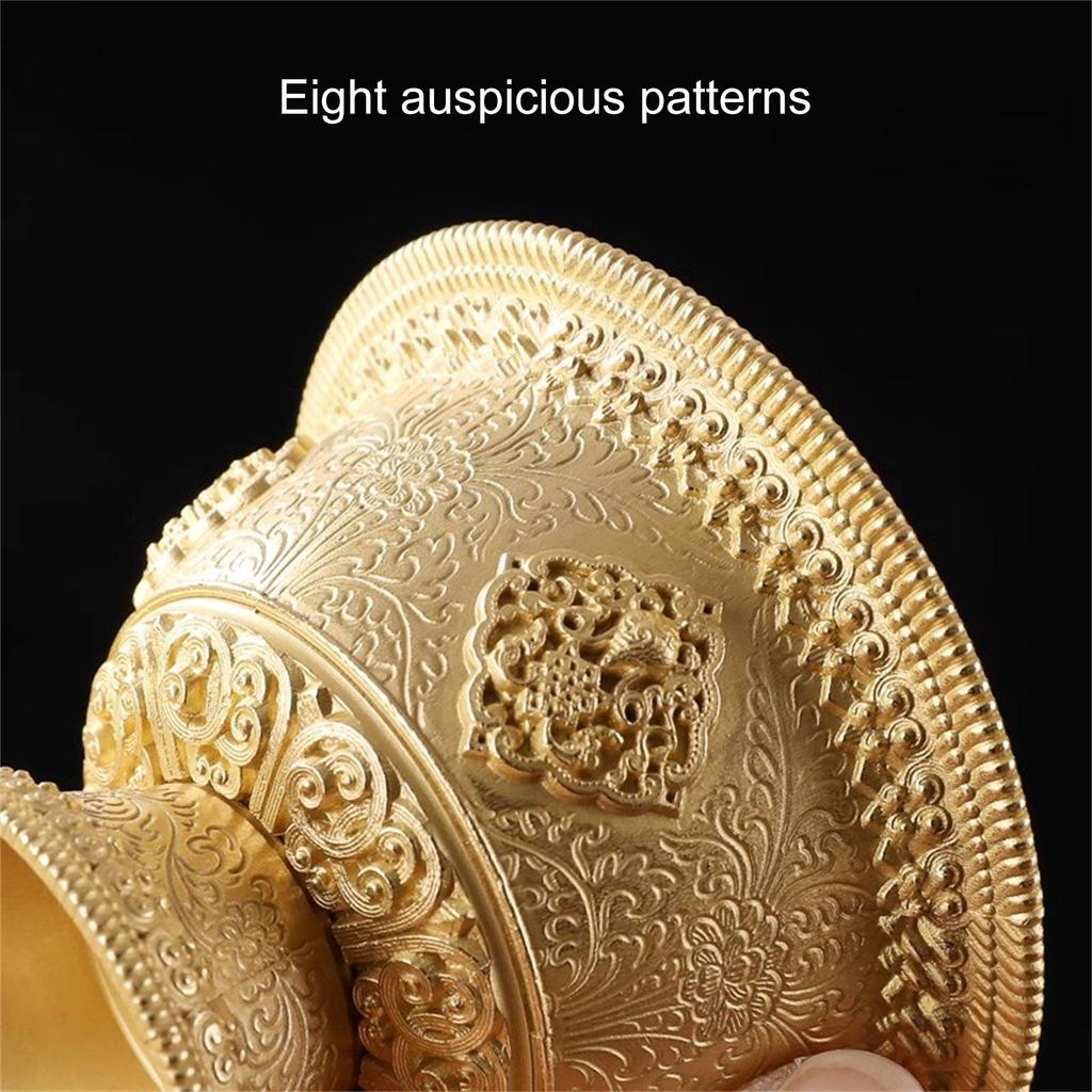 Сакральная латунная ритуальная чаша для поклонения Будде, гладкие поверхности, питьевые чашки, легко чистить, подходит для чая и воды
