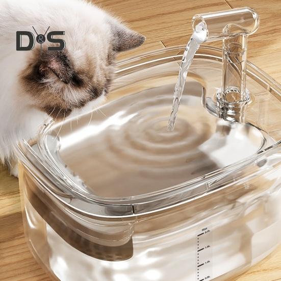 Автоматический фонтанчик для кошек с 5-уровневой системой фильтрации, бесшумный, легко чистится, диспенсер для воды для домашних животных