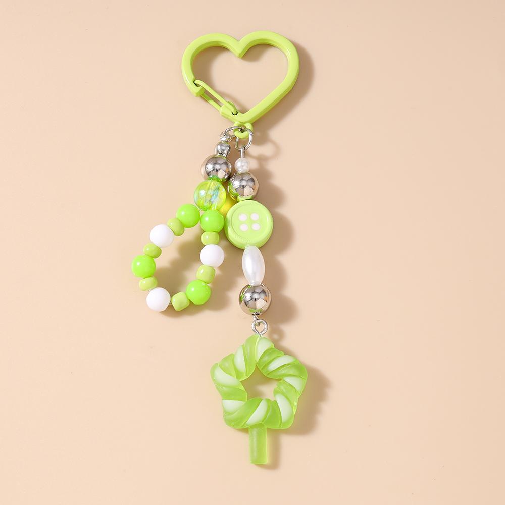 Милый Брелок-Леденец на Палочке из Смолы Женский Девичий Брелок-Кольцо с Подвесками Декор для Сумки DIY Брелок Детские Украшения Подарок