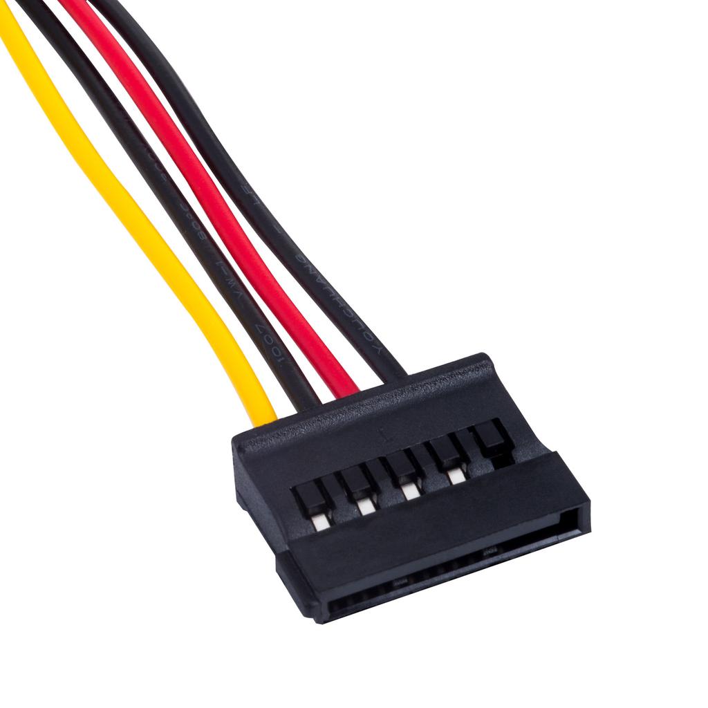 Kabel Molex - 2x SATA Akyga AK-CA-16 Przewód zasilający dysk HDD SSD napęd 15cm