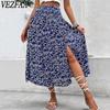 Women's Flower Pattern Print Casual Summer Spring Skirts