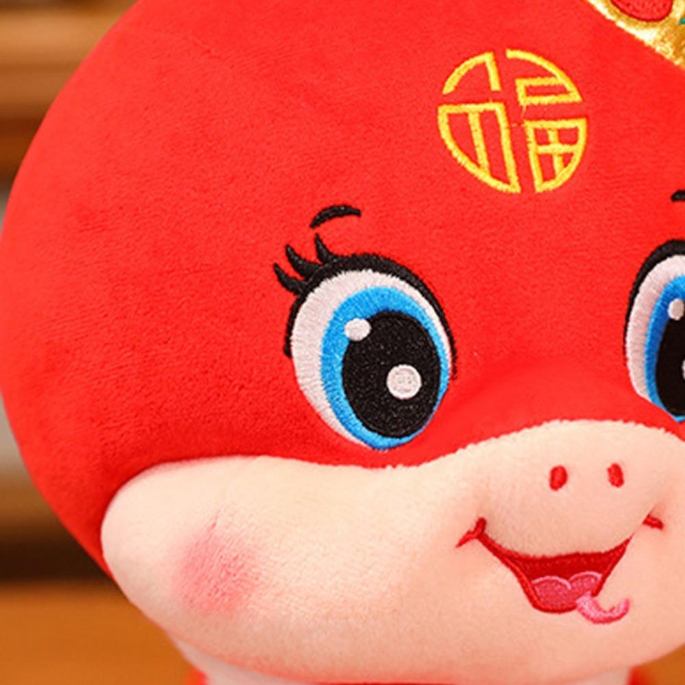 Плюшевая игрушка-талисман года змеи, милая кукла-змея, приносящая удачу, плюшевые игрушки, кукла-змея китайского зодиака, домашний декор