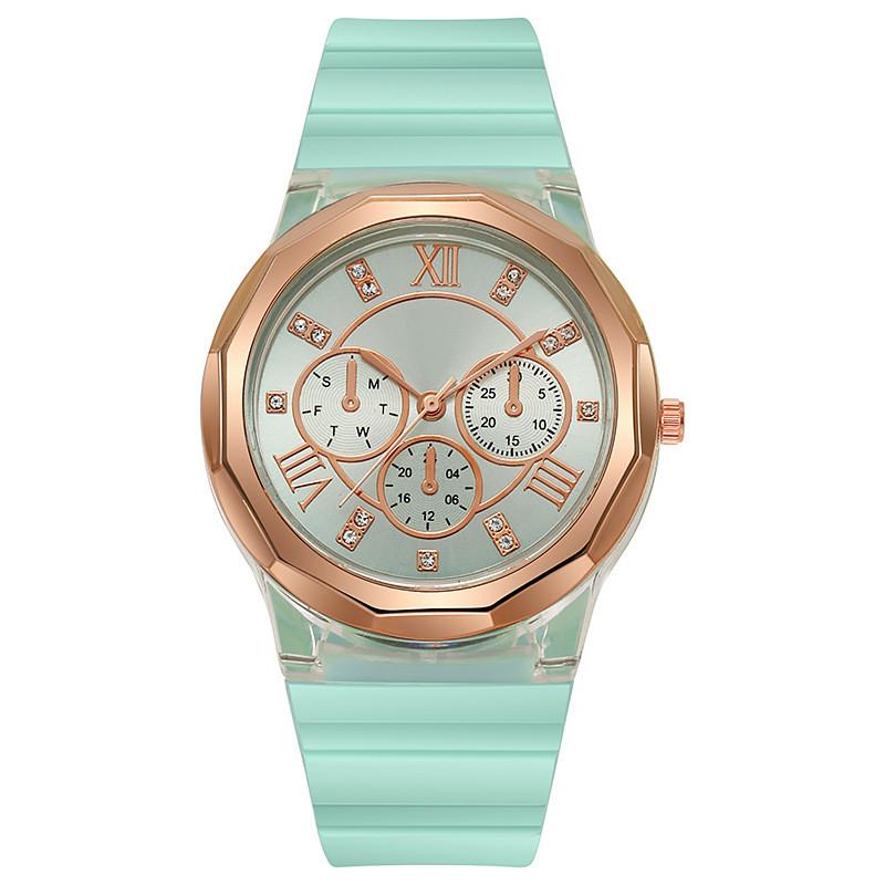 Student Style Silicone Watch For Women Ladies Casual Quartz With Sapphire Glass Dial