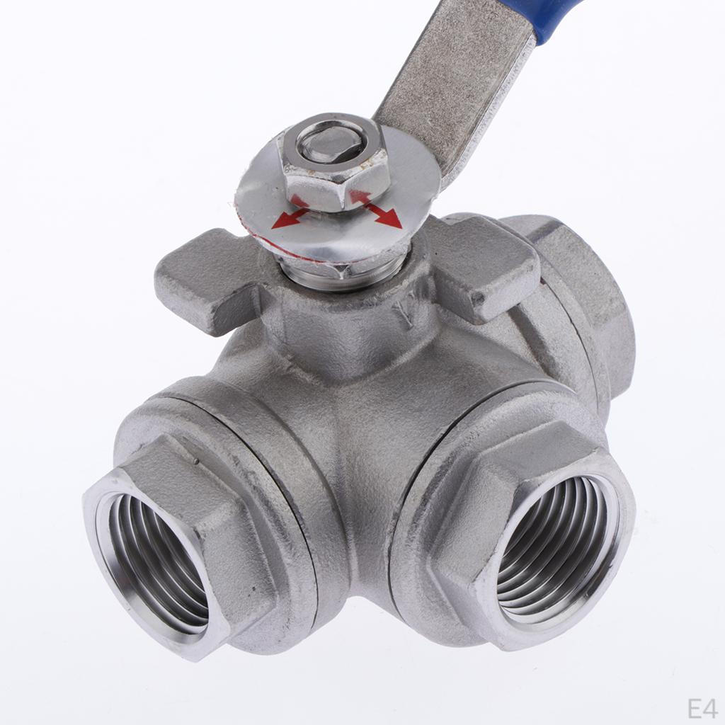 Нержавеющая сталь 304 для тяжелых условий эксплуатации для воды, масла и газа с синими фиксирующими ручками