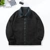 Мужская вельветовая куртка с воротником-лацканом, длинным рукавом, повседневная куртка в стиле пэчворк, пальто с карманами, застежка-молния, верхняя одежда