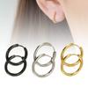 Унисекс серьги-кольца из нержавеющей стали, несколько размеров, однотонные