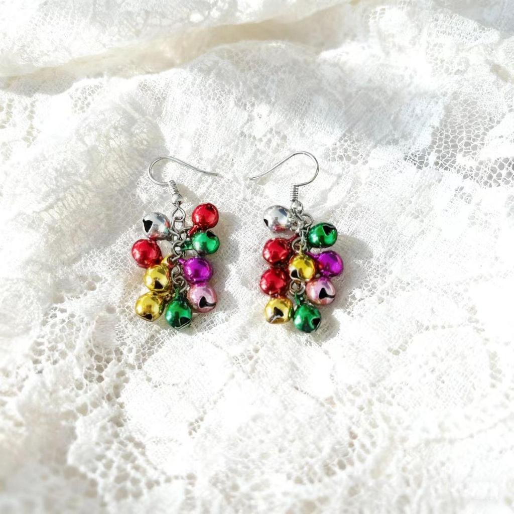 Colorful Bell Series Christmas Party Women's Dangle Earrings