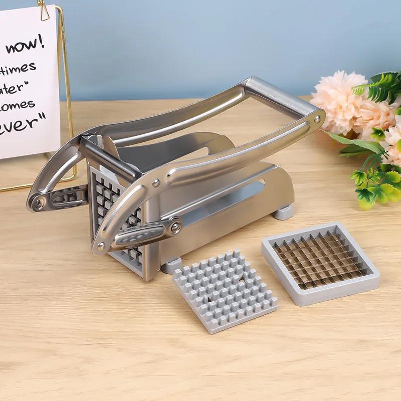 French Fry Cutter Stainless Steel Potato Carrot Onion Slicer Chipper Vegetable Veggie Chopper Chips Cutting Machine Kitchen Tool