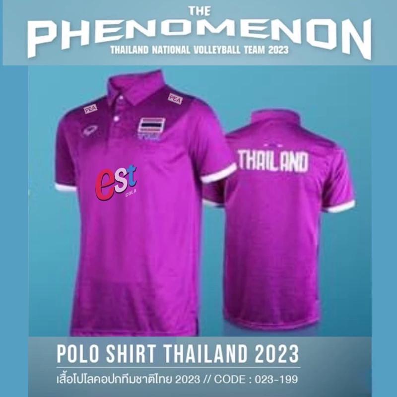 ТАИЛАНД Национальная женская волейбольная форма 2023 года для фанатов, версия для печати, быстросохнущая рубашка-поло из полиэстера с коротким рукавом, форма с логотипом Таиланда, спортивная форма в помещении