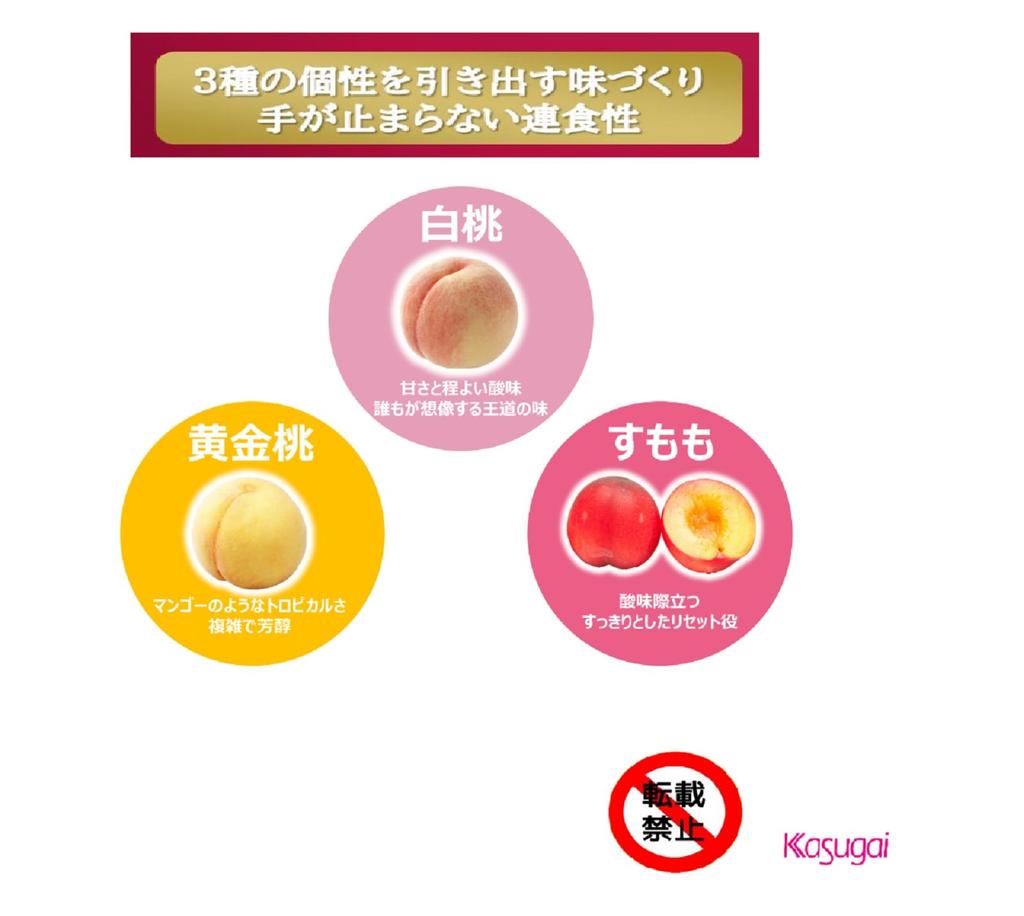 Kasugai Seika Tsubu Gumi Premium Rich Peach 75g x 10 bags