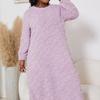 "Comfortable Cotton Velvet Nightgown for Women – Long Sleeve Autumn and Winter Wear"