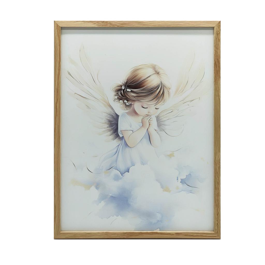 Plakat Anielskie Modlitwy Dziewczynki Plakat Anielskie Modlitwy Dziewczynki, 50X70 Cm, Bez Ramy, Płótno Premium Na Blejtramie