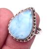 Подарочное кольцо из натурального стерлингового серебра 925 пробы с драгоценным камнем Ларимар S.8 z0Q96