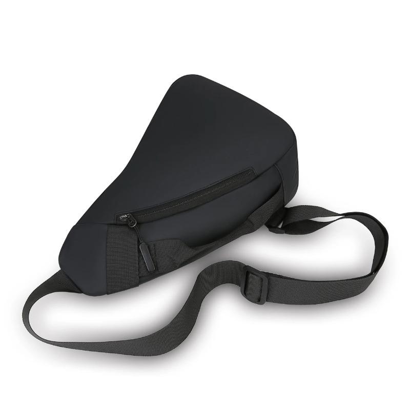 Simple Droplet Shaped Men Chest Bag Solid Color Sports Shoulder Bag Large Capacity Multifunctional Crossbody Bag Unisex