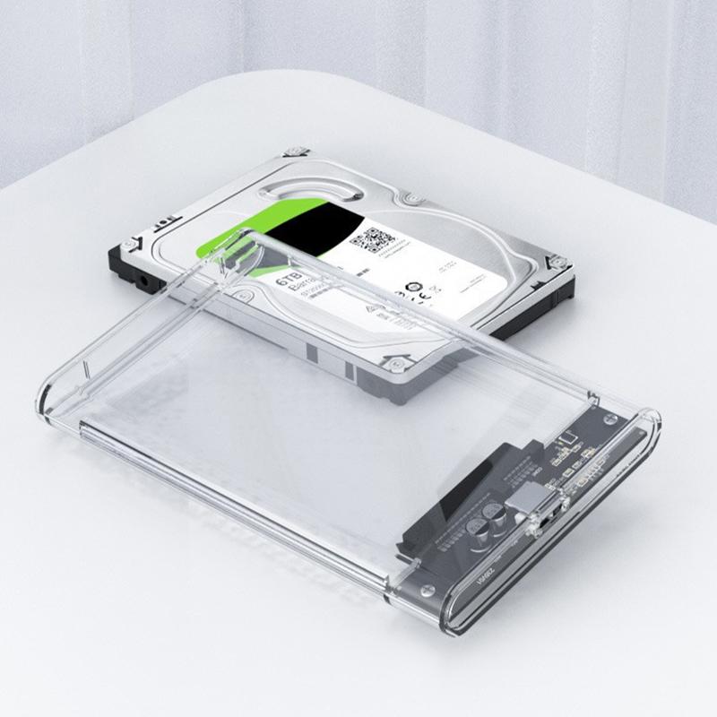 Прозрачный внешний корпус для жесткого диска 2,5 или 3,0 дюйма HDD SSD Micro-b на USB 3.1 Корпус для диска 4 ТБ Совместимый UASP SATA III Ноутбук