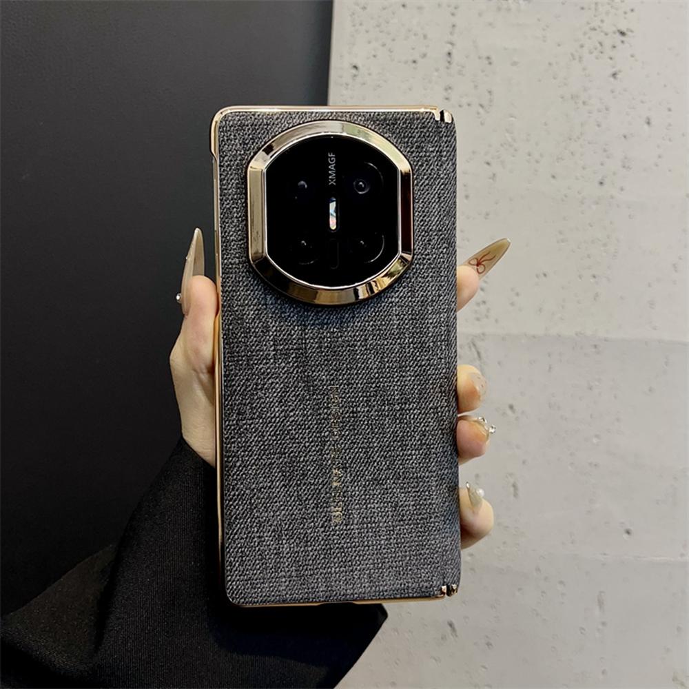 For Huawei Mate X7 Case Jean Cloth Texture Hard PC + Cloth Phone Cover