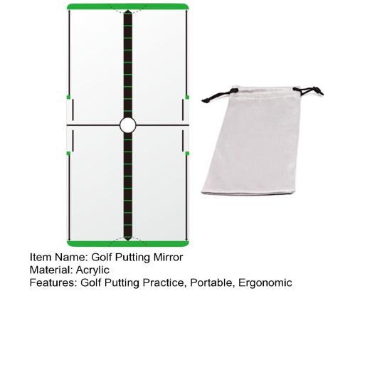 Зеркало для гольфа, выравнивание, тренировочное приспособление для точности и последовательности ударов, зеркало для отработки ударов в гольфе с сумкой для хранения для тренировок в помещении и на открытом воздухе