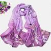 Scarves Natural Style Spring and Autumn Printed Flowers and Birds Rectangle Sun Protection Chiffon Scarf