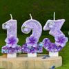 Birthday Candle Cake Topper Colour Changing Creative Number 0-9 Candle Flowers Digital Candles Girl Birthday Party Decoration