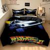 Back Future Pattern Bedding Quilt Set Quilt Cover Pillowcase Home Birthday Gift(1 * duvet cover + 2 * pillowcase, without core)